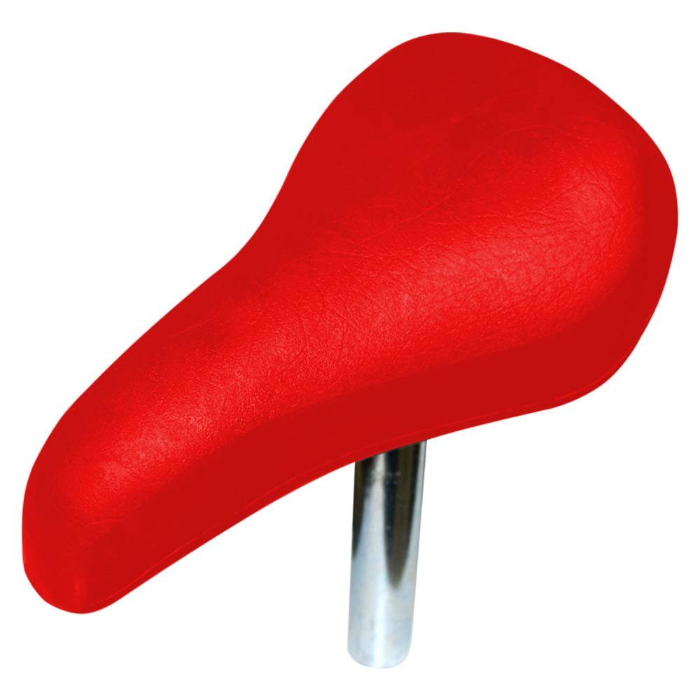 cyclingcolors BMX Kid Bike Saddle with seatpost 7/8" 22mm Comfort Foam Design Soft Touch Large (Red)