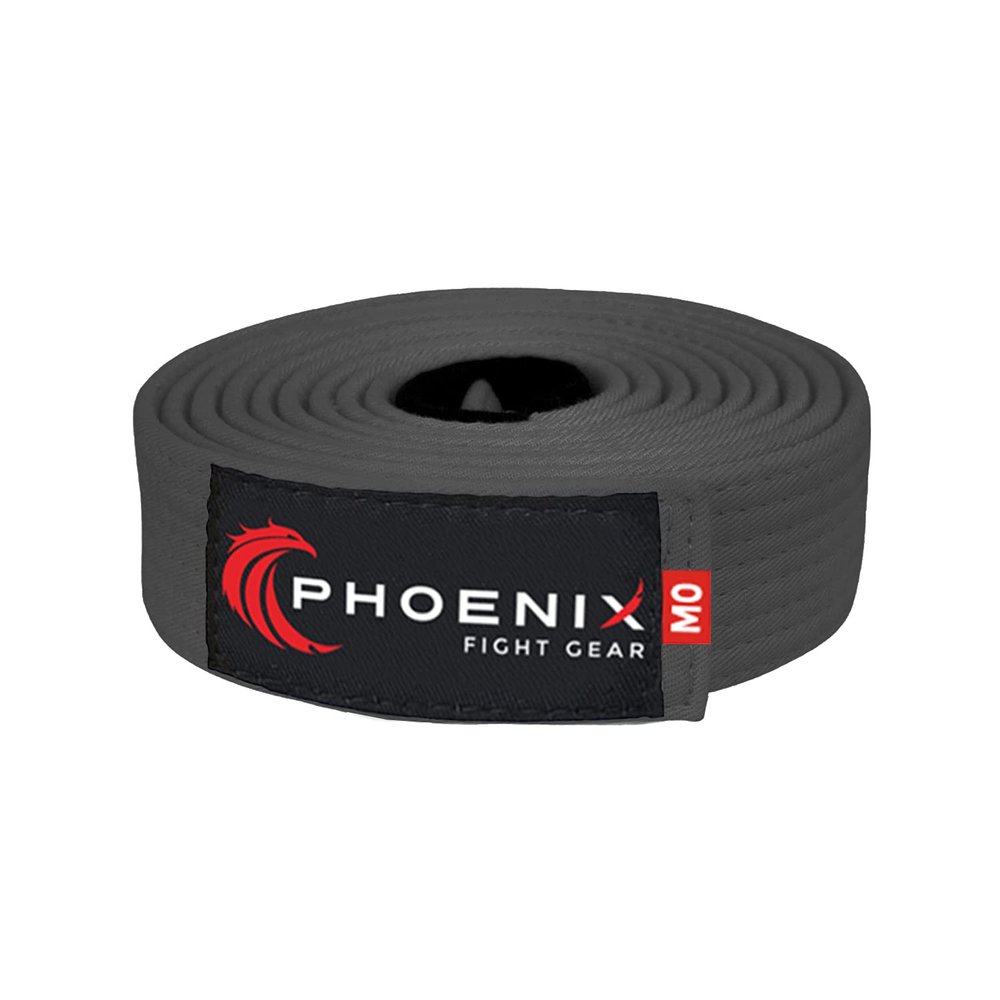 Phoenix Fight Gear BJJ Belt for Jiu Jitsu- A0, A1, A2, A3, A4, A5, White, Yellow, Orange, Purple, Blue, Green, Grey, Black (Grey, A1)