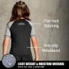 Elite Sports Kids Jiu Jitsu BJJ Rash Guard, Short Half Sleeve Compression Shirt for Youth Boys Girls Sports Nogi Training Grey view 2