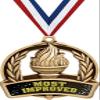 Most Improved Medals, 2" Achievement Medal Awards with Custom Engraving 10 Pack Prime view 1