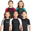 Elite Sports Kids Jiu Jitsu BJJ Rash Guard, Short Half Sleeve Compression Shirt for Youth Boys Girls Sports Nogi Training Grey view 1