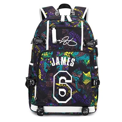 Basketball Player 23 Luminous Backpack Travel Daypack Fans Bag (Style 4)