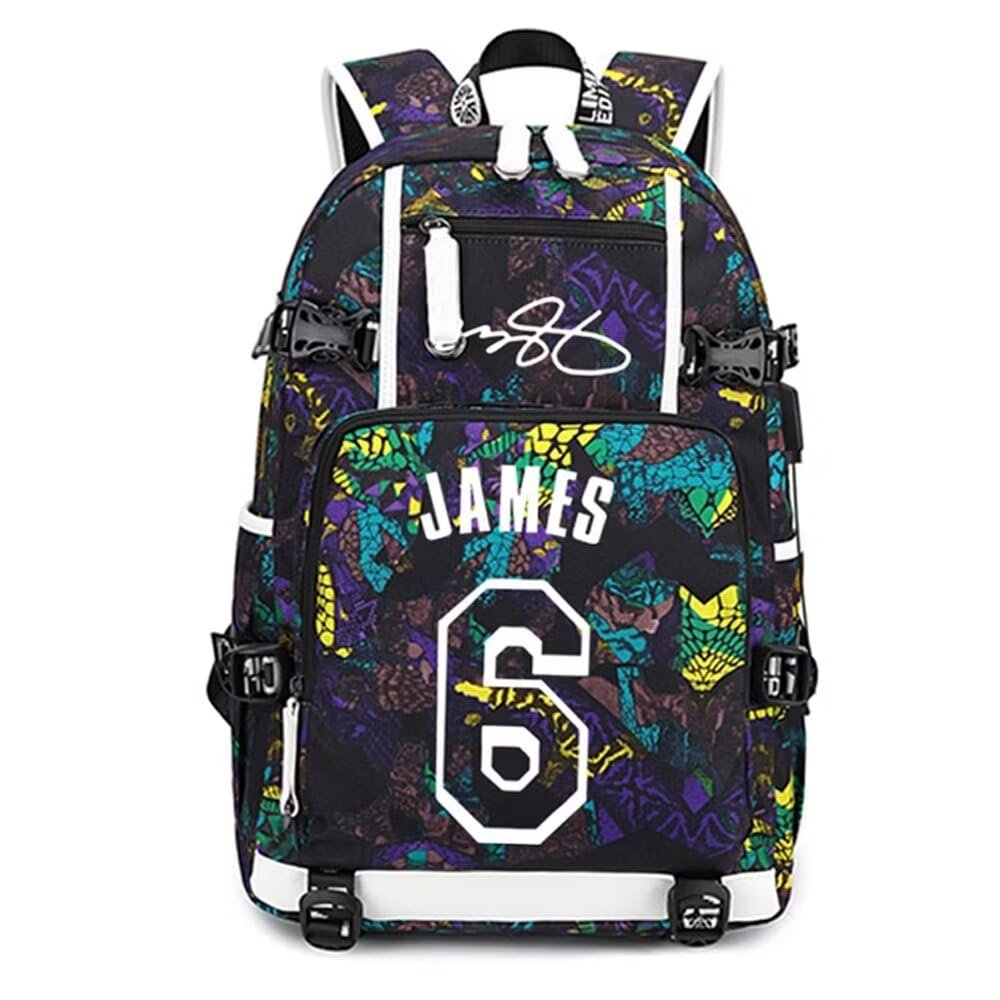 Basketball Player 23 Luminous Backpack Travel Daypack Fans Bag (Style 4)