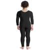 Moily Big Girls Long Sleeve Full Length Unitard Gymnastics/Dance/Sports Bodysuit Jumpsuit Leotard Black 10-12 view 2