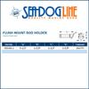 AMRS-325161-1 * Sea Dog Flush Mount Single Fishing Rod Holder - White view 2