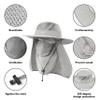 Fishing Hat,Sun Cap with UPF 50+ Sun Protection and Neck Flap,for Man and Women Light Grey view 3