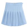 ebossy Women's Cute High Waist Pleated School Girl Summer Mini Skirt Skorts for Teen (Large, Blue) view 1