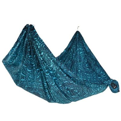 Kijaro Lightweight Hammock Perfect Backpacking Hammock, Portable Hammock & Camping Hammock Holds Up to 300lbs Various Outdoor Hammock Colors & Patterns Journey Print, Cayman Blue Iguana