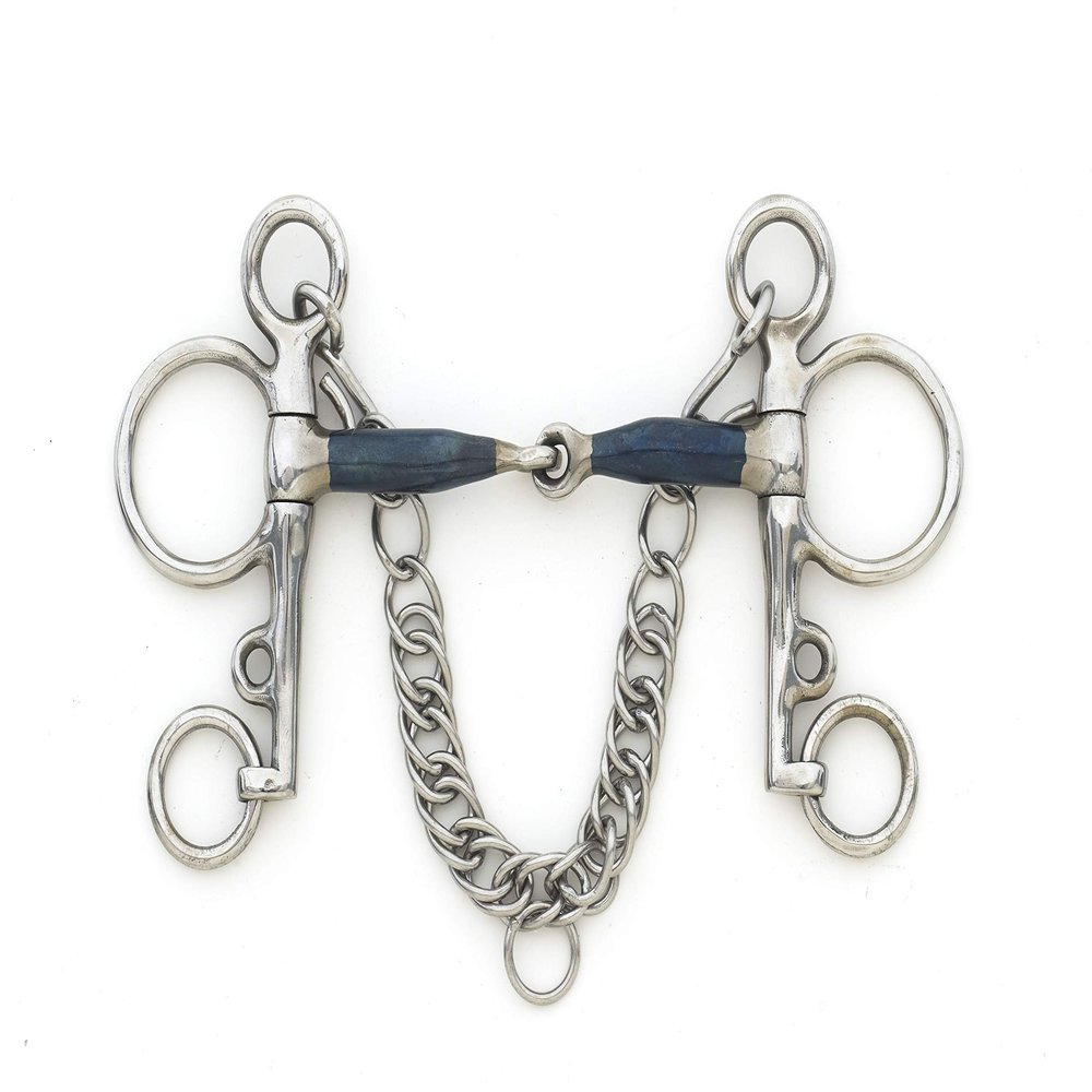Centaur Blue Steel Jointed Tom Thumb Pelham Bit