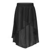 Agoky Girls' Chiffon Hi-Low Dance Skirt Lyrical Ballet Jazz Latin Dance Dress Costumes Studio Practice Performance Black 5-6 view 1
