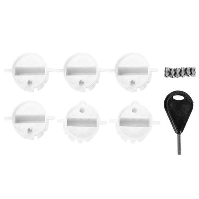 Yinhing Surf Fin Plug,6pcs Black/White Plastic Cup Plug Surfboard Round Surf Fin Plug G5 Box Fin Plug & Screw Key(White)