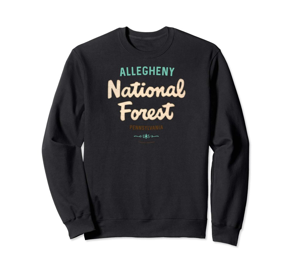 Allegheny National Forest Pennsylvania USFS Script Logo Sweatshirt
