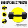 ZIVA RPU Tribell Dumbbell Pairs - Hard Wearing Rubber Urethane Encasing, Textured Ergonomic Grip, Steel Core | Hand Weights for Exercise and Strength Training - 8 lb, Black view 4