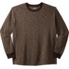 KingSize Men's Big & Tall Waffle-Knit Thermal Crewneck Tee - Tall - 6XL, Heather Brown Long Underwear Top view 1