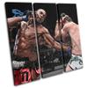 Bold Bloc Design - MMA UFC Grunge Jon Bones Jones Sports 90x90cm TREBLE Canvas Art Print Box Framed Picture Wall Hanging - Hand Made In The UK - Framed And Ready To Hang RC-2178(00B)-TR11-LO-B view 1