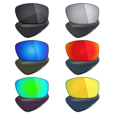 Mryok 6 Pairs Polarized Replacement Lenses for Electric Knoxville XL Sunglass - Stealth Black/Fire Red/Ice Blue/Silver Titanium/Emerald Green/24K Gold