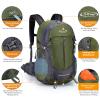 G4Free 35L Hiking Backpack Water Resistant Outdoor Sports Travel Daypack Lightweight with Rain Cover for Women Men (Army Green) view 3