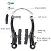 Aluminum Alloy V Brake Set for Bikes, Front and Rear Brakes with Cable, 2 Pairs, Wear, Easy Installation view 4