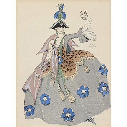 Barbier Theatrical Costume Design Drawing Art Print Canvas Premium Wall Decor Poster Mural