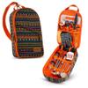17 Pieces Camp Kitchen Cooking Utensil Set Travel Organizer Grill Accessories Portable Compact Gear for Backpacking BBQ Camping Hiking Travel Cookware Kit Water Resistant Case (Orange) view 1