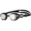 ARENA Unisex Adult Cobra Tri Swimming Goggles for Triathlon and Fitness Swipe Anti-Fog Wide Vision Mirror Lens, Silver/Black view 1