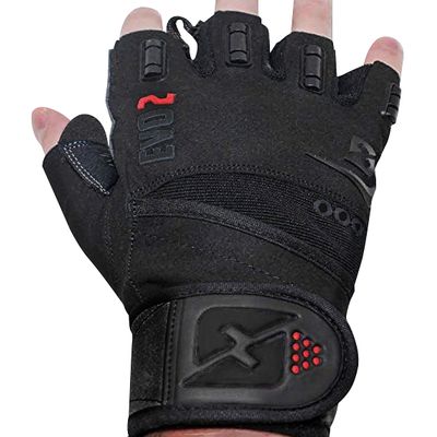 skott Evo 2 Weightlifting Gloves with Integrated Wrist Wrap Support-Double Stitching for Extra Durability-Get Ripped with The Best Body Building Fitness and Exercise Accessories