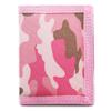 RFID Trifold Canvas Outdoor Sports Wallet for Kids - Front Pocket Wallet with Magic Sticker (Pink Camouflage) view 3