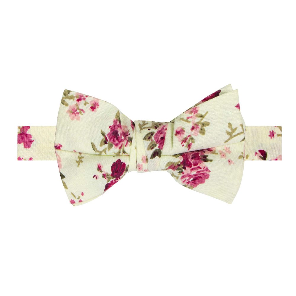 Spring Notion Boys' Cotton Floral Bow Tie 15-Yellow S