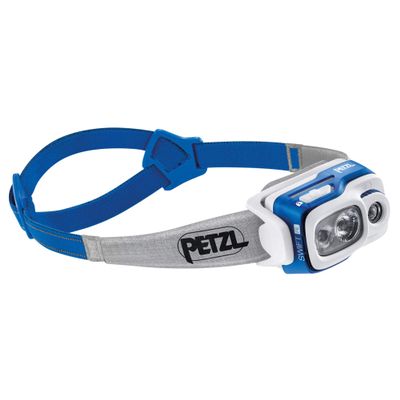 PETZL, Swift Rl Lamp Blue, Compact, Very Powerful and Rechargeable headlamp Featuring Reactive Lighting Technology. 900 lumens.
