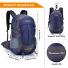 G4Free 35L Hiking Backpack Water Resistant Outdoor Sports Travel Daypack Lightweight with Rain Cover for Women Men (Dark Blue) view 2
