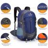 G4Free 35L Hiking Backpack Water Resistant Outdoor Sports Travel Daypack Lightweight with Rain Cover for Women Men (Dark Blue) view 3