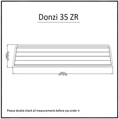Donzi 35 ZR Swim Platform Pad Boat EVA Teak Decking 1/4" 6mm (Medium Grey with Black Lines)