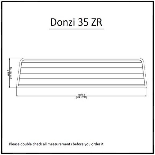 Donzi 35 ZR Swim Platform Pad Boat EVA Teak Decking 1/4" 6mm (Medium Grey with Black Lines)