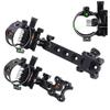 ZSHJGJR Archery Bow Sight 5 Pin 0.019 Optical Fiber Sight CNC Aluminum Horizontal Vertical Adjustment for Compound Bow Sight Accessory (Black-Short-7 pins) view 1
