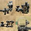 ZSHJGJR Archery Bow Sight 5 Pin 0.019 Optical Fiber Sight CNC Aluminum Horizontal Vertical Adjustment for Compound Bow Sight Accessory (Black-Short-7 pins) view 2
