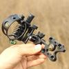 ZSHJGJR Archery Bow Sight 5 Pin 0.019 Optical Fiber Sight CNC Aluminum Horizontal Vertical Adjustment for Compound Bow Sight Accessory (Black-Short-7 pins) view 4