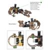 ZSHJGJR Archery Bow Sight 5 Pin 0.019 Optical Fiber Sight CNC Aluminum Horizontal Vertical Adjustment for Compound Bow Sight Accessory (Camo-Short-7 pins) view 2