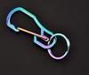 2 Pack Carabiner Clip Retractable Ring Set Titanium KeyChain Quick Release Hooks for Men Women view 3