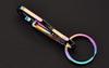2 Pack Carabiner Clip Retractable Ring Set Titanium KeyChain Quick Release Hooks for Men Women view 4