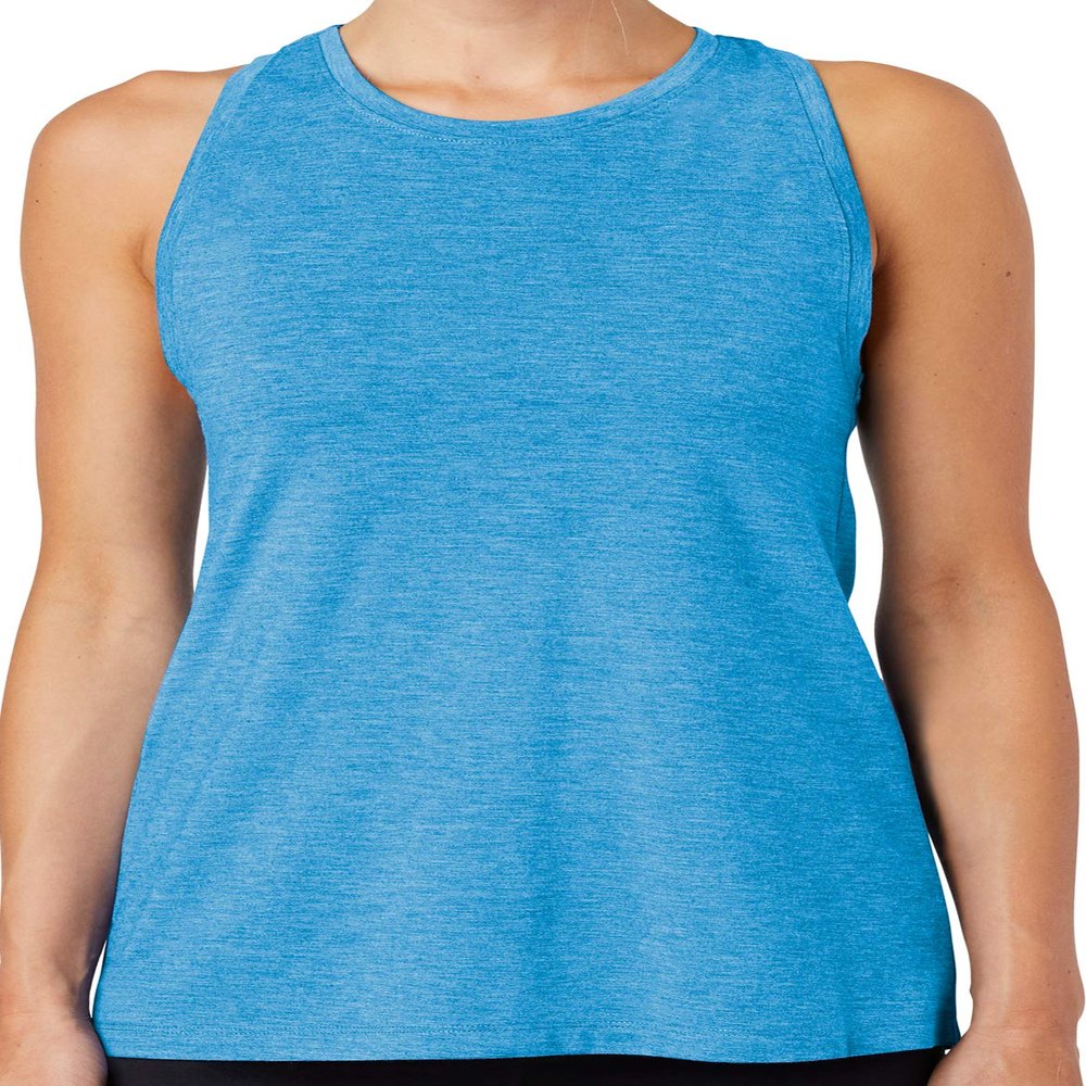 Ladies Moisture Wicking Racerback Tank Top - Extra Small Pond Blue Heather