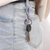 Alsmiley 2pcs Stainless Steel Carabiner Clip High Loading-Bearing Carabiner Ring Set Keychain Quick Release Hooks for Men Women (2 Pack Colorful) view 4
