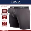 Izod Men's 5 Pack Performance Cycle Boxer Brief Underwear, Black/Smoked Pearl/Black/Smoked Pearl/Black, S view 2