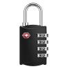 ZHEGE TSA Approved Luggage Lock for Train Travel, 4 Digit Combination Lock for School Gym Locker, Suitcase, Backpack, Cabinet, Drawer, Easy Read Dial with Alloy Body (1 Pack, Black) view 1