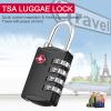 ZHEGE TSA Approved Luggage Lock for Train Travel, 4 Digit Combination Lock for School Gym Locker, Suitcase, Backpack, Cabinet, Drawer, Easy Read Dial with Alloy Body (1 Pack, Black) view 2