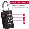 ZHEGE TSA Approved Luggage Lock for Train Travel, 4 Digit Combination Lock for School Gym Locker, Suitcase, Backpack, Cabinet, Drawer, Easy Read Dial with Alloy Body (1 Pack, Black) view 4