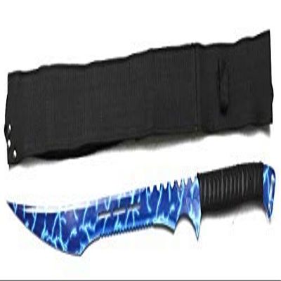 Tactical Master 24 Inch Decorative Stainless Steel Machete with Nylon Carrier  Chinese Dao Style Fixed Blade for Camping, Outdoor Activities, Collections, and Gifts - Lighting