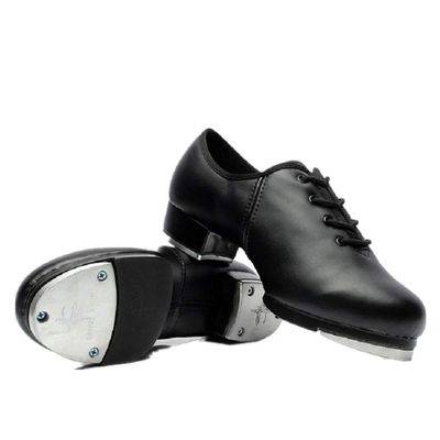 BeiBestCoat Beginner Tap Dance Shoe-Jazz Tap Dacncing Shoes for Girls,Boys(Toddler,Little Kid) (12.5k) Black