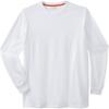 Boulder Creek by Kingsize Men's Big & Tall Heavyweight Long-Sleeve No Pocket Crewneck Tee - 4XL, White view 1
