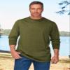 Boulder Creek by Kingsize Men's Big & Tall Heavyweight Long-Sleeve No Pocket Crewneck Tee - 4XL, White view 2