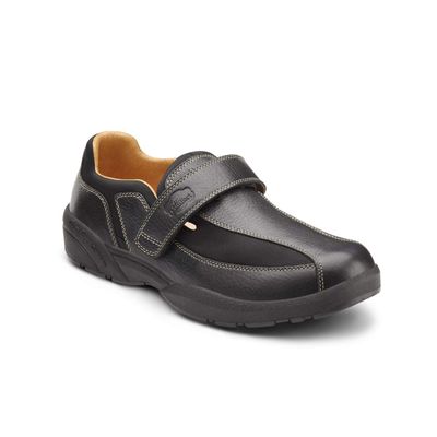 Dr. Comfort Douglas Men's Therapeutic Shoes - Leather - Extra Depth Diabetic Shoes for Men with Removable Insoles, Black 9 Wide (E/2E)